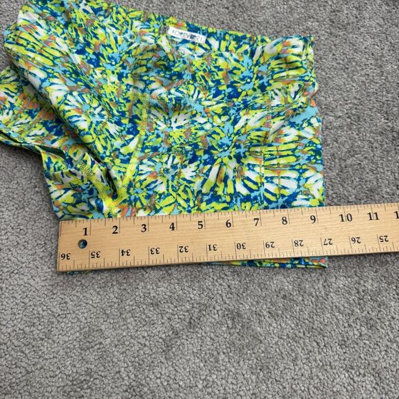 Forever 21 Tie-Dye Compression Shorts Womens Small Neon Green Blue Pink Active - Picture 8 of 11